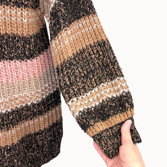 Lane Bryant Plus Size 22/24 V-Neck Tunic Style Over-Sized Sweater Striped EUC! - Picture 6 of 16